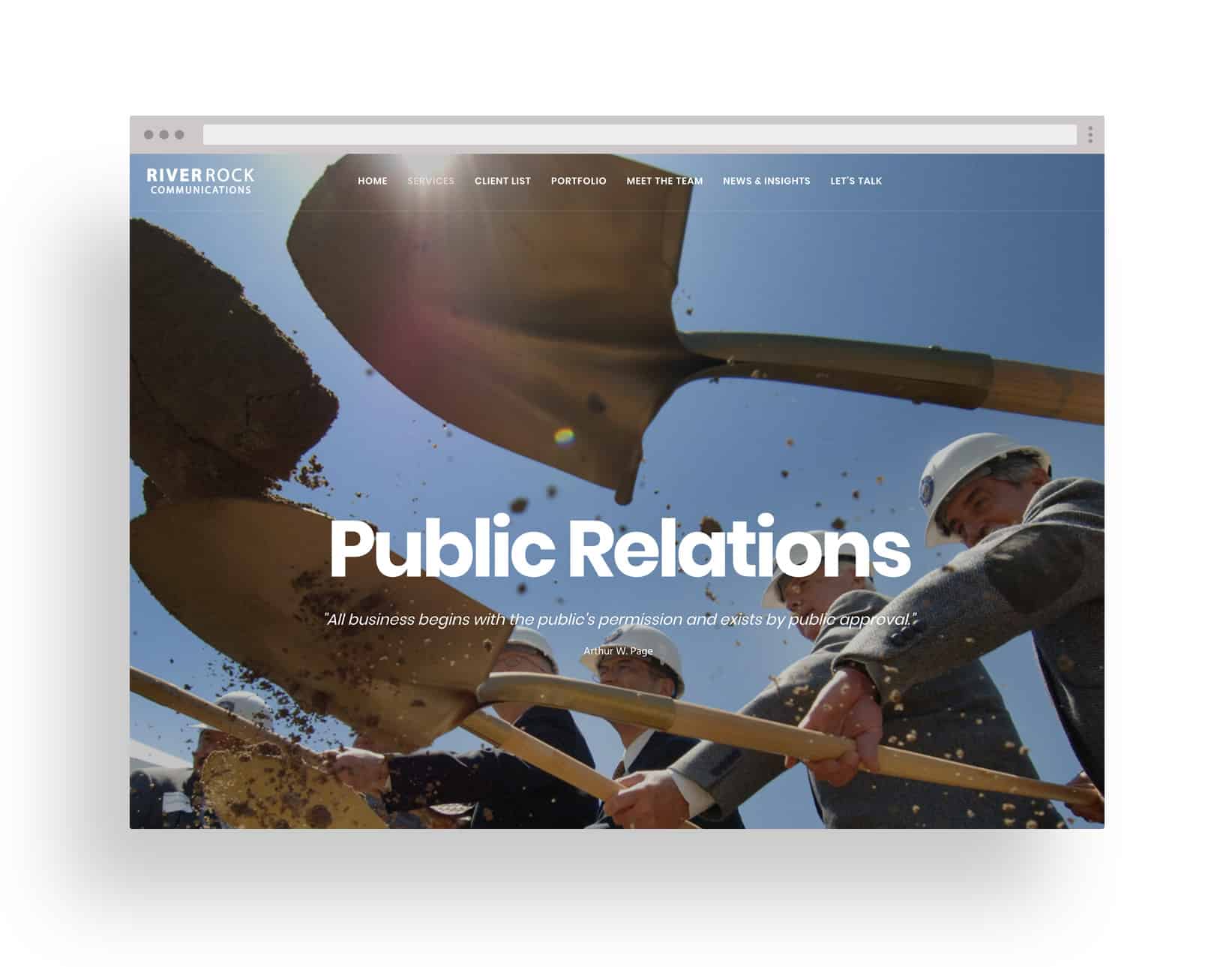 Studio JWAL Web Design Client - River Rock Communications