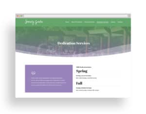 Studio JWAL Web Design Client - The Serenity Garden