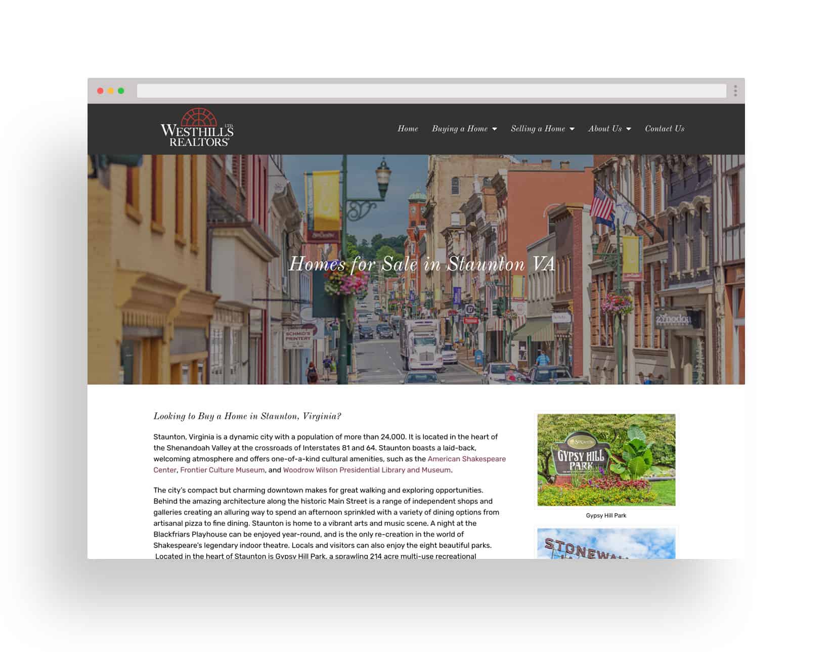 Studio JWAL Web Design Client - Westhills Ltd Realtors